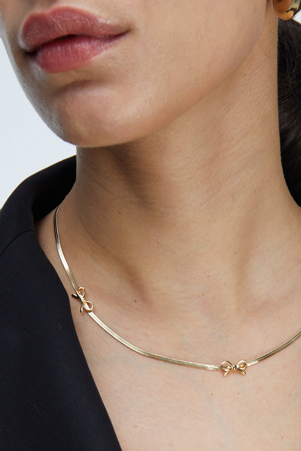 Collier chaîne serpent avec nœuds