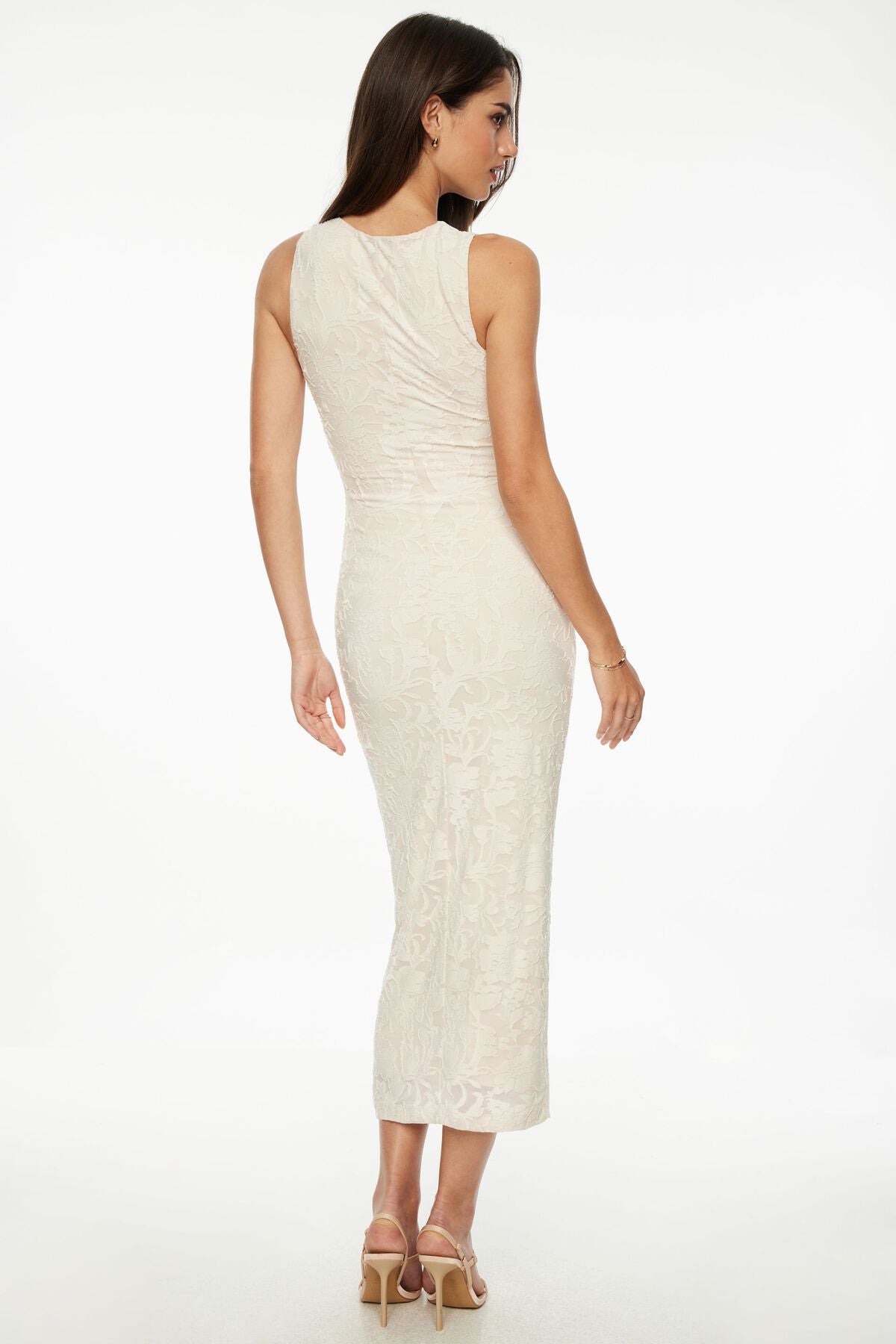 Jacquard Floral Maxi Dress