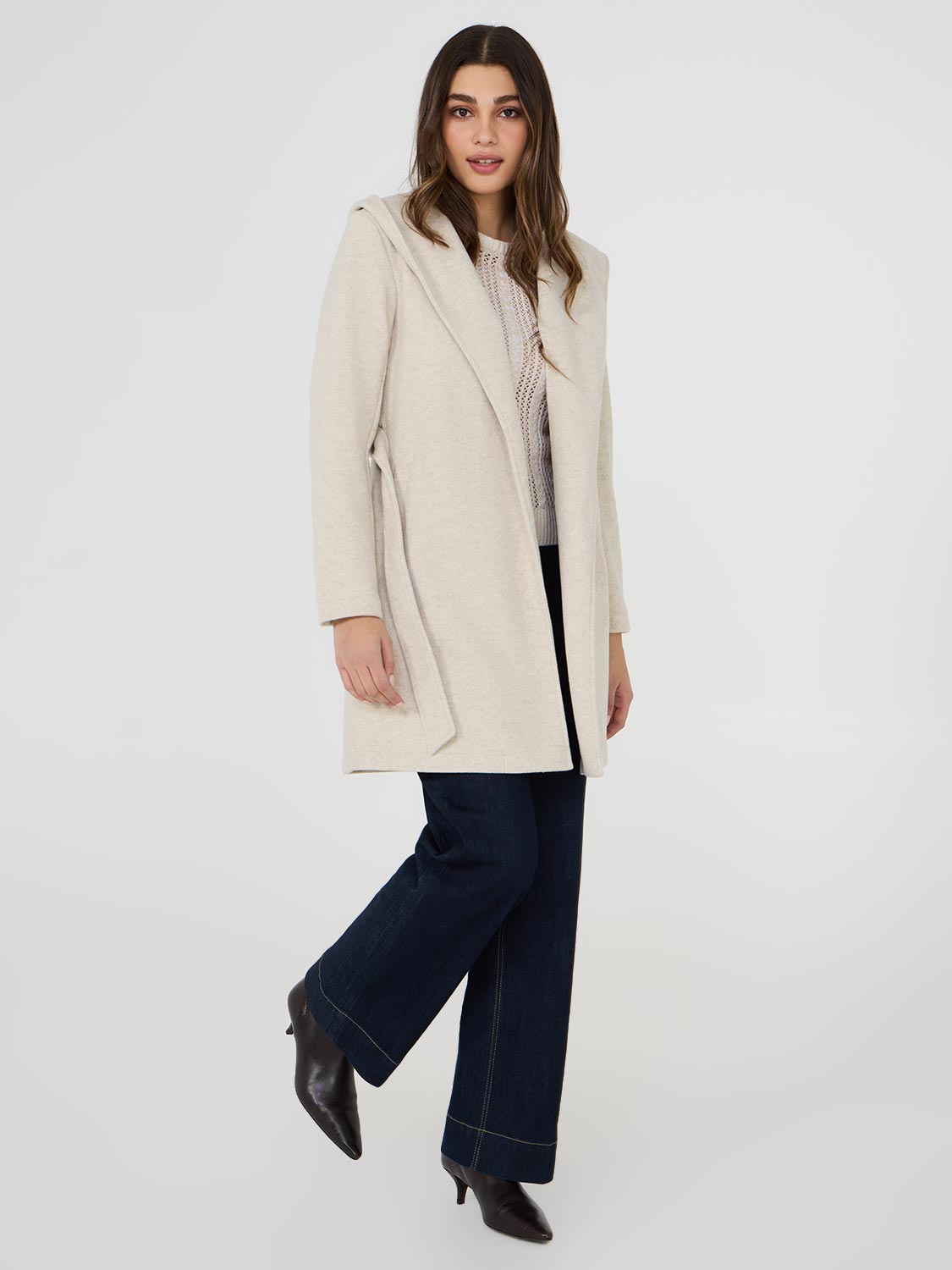 Manteau portefeuille à capuche