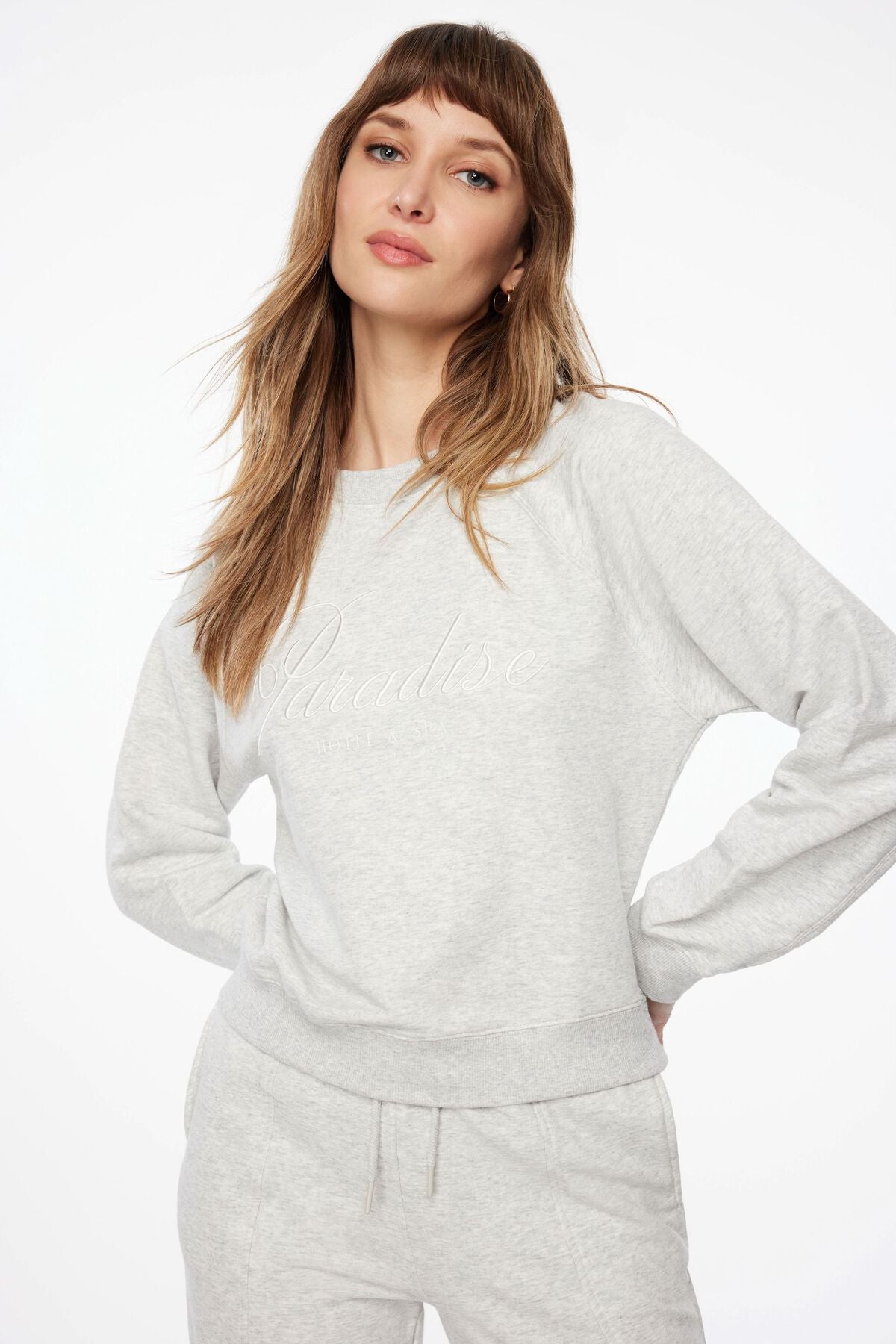 Sweat-shirt graphique en molleton français