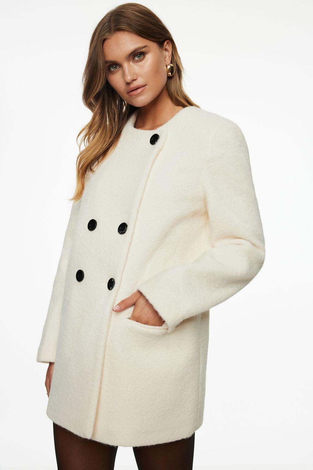Manteau croisé en boucle