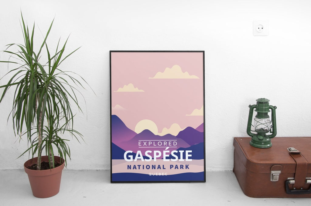 Affiche « Explorée » du parc national de Gaspésie