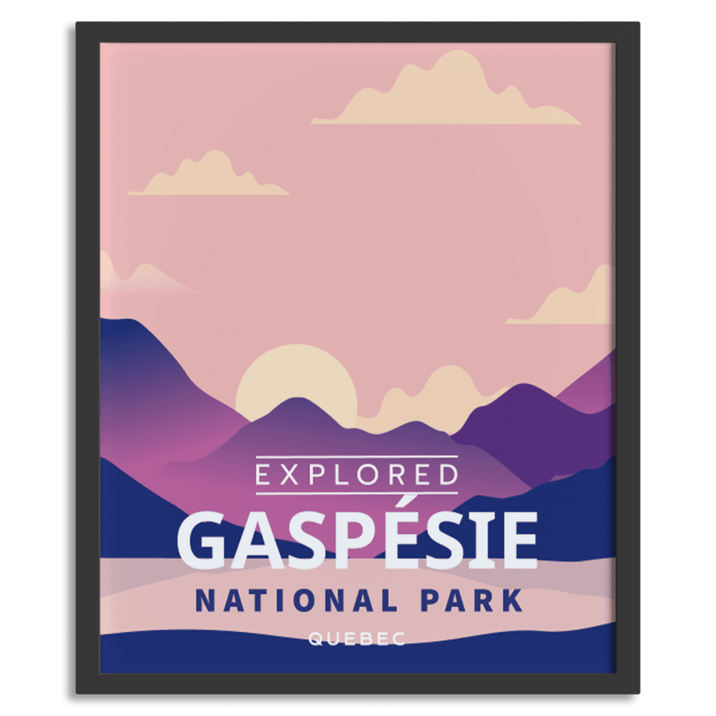 Affiche « Explorée » du parc national de Gaspésie