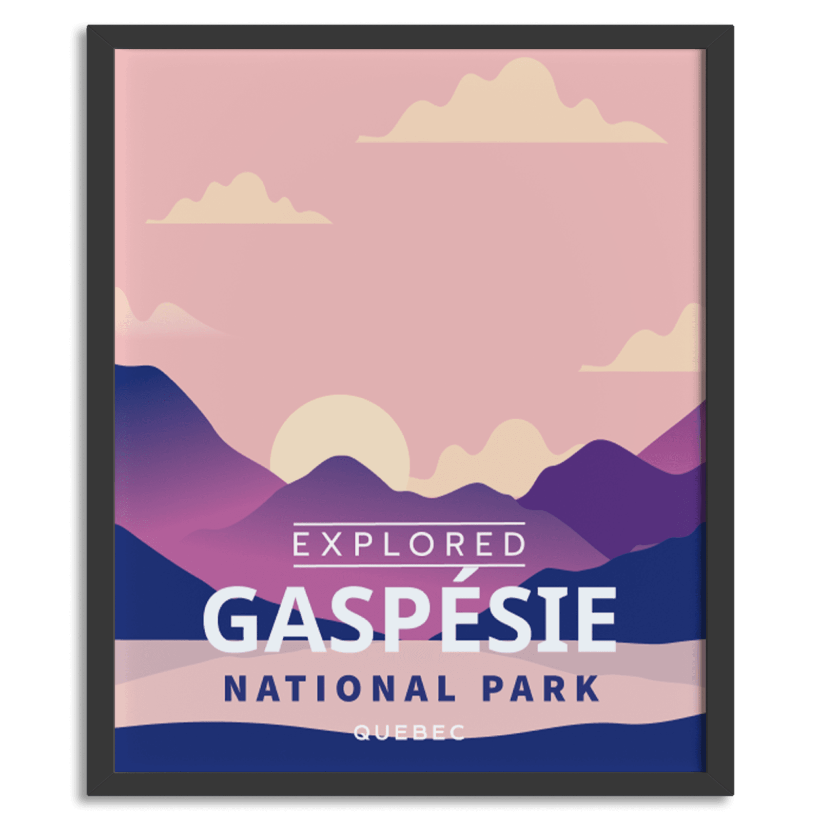 Affiche « Explorée » du parc national de Gaspésie