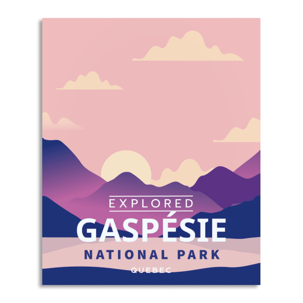 Affiche « Explorée » du parc national de Gaspésie