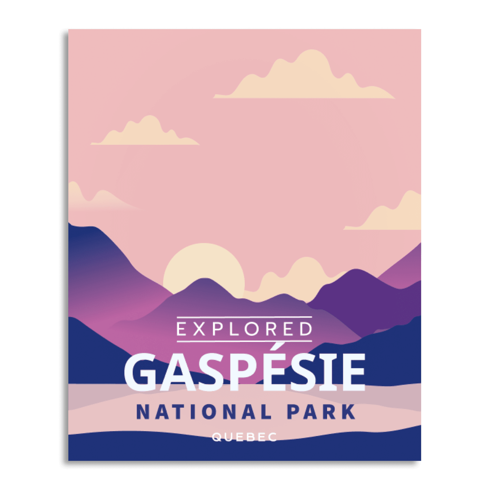 Affiche « Explorée » du parc national de Gaspésie