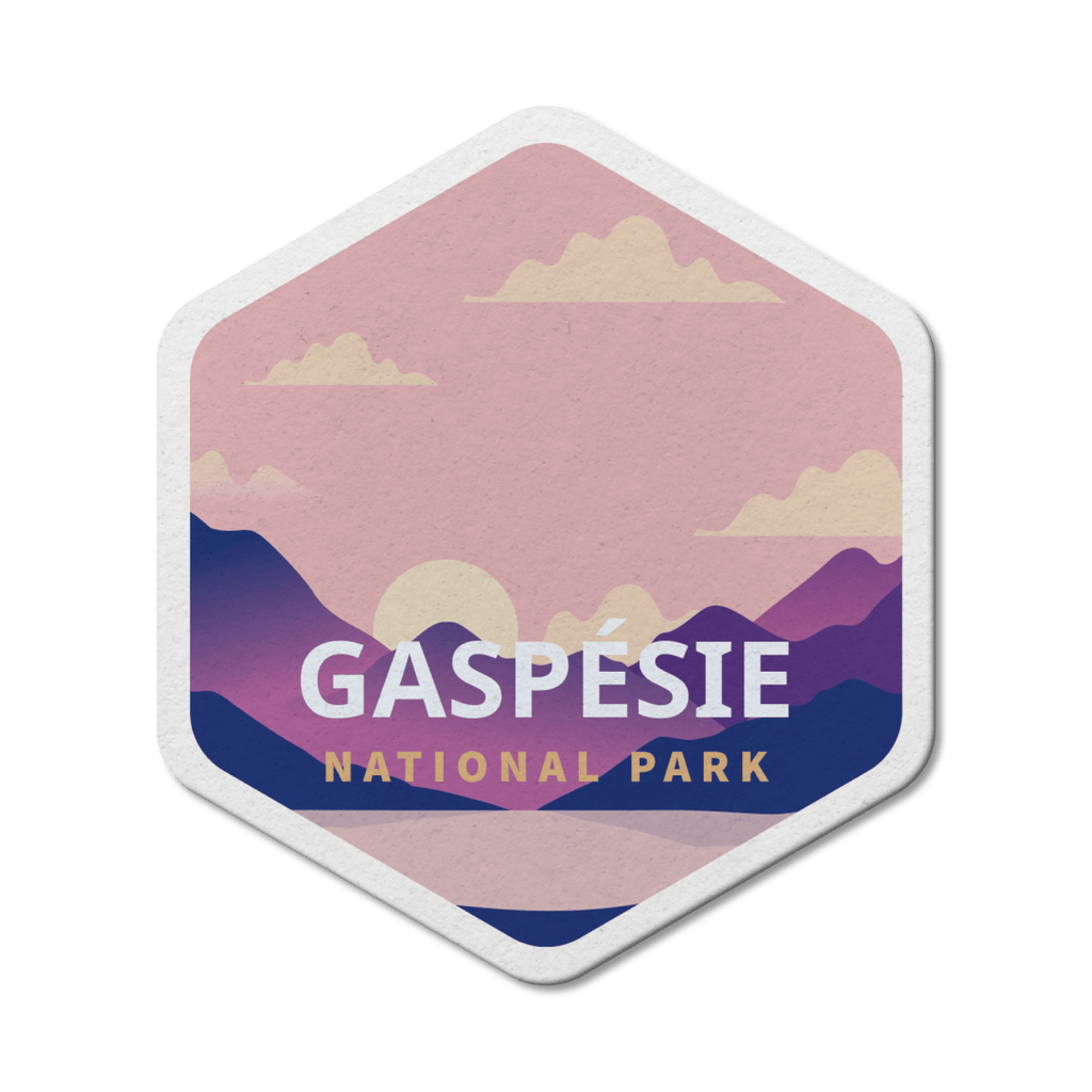 Autocollant en vinyle imperméable pour parc national Gaspésie-Québec 