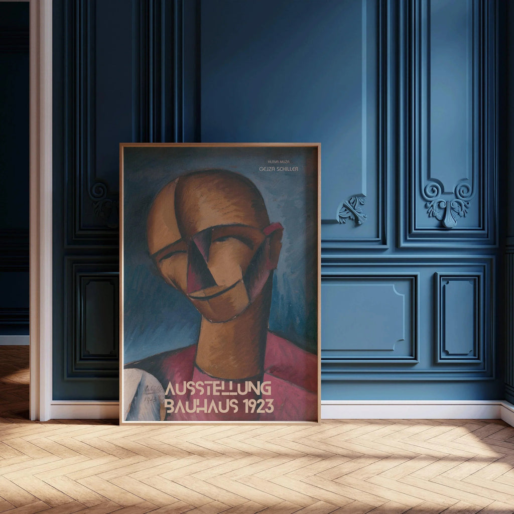Gejza Schiller Bauhaus Exhibition Print: Hlava Mu≈æa Portrait