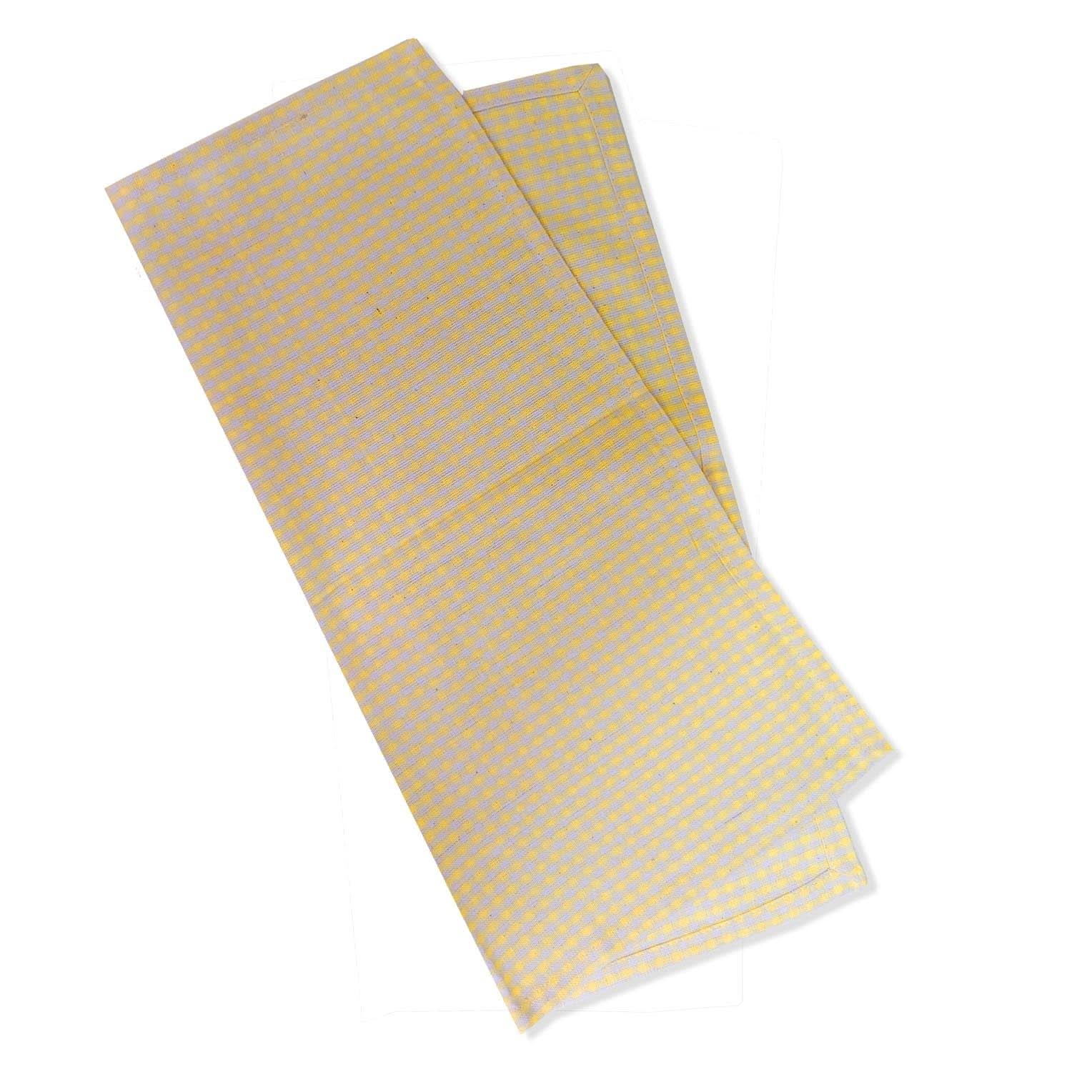 Lemon Tree Geometric Yellow Cloth Napkin - Set of 4