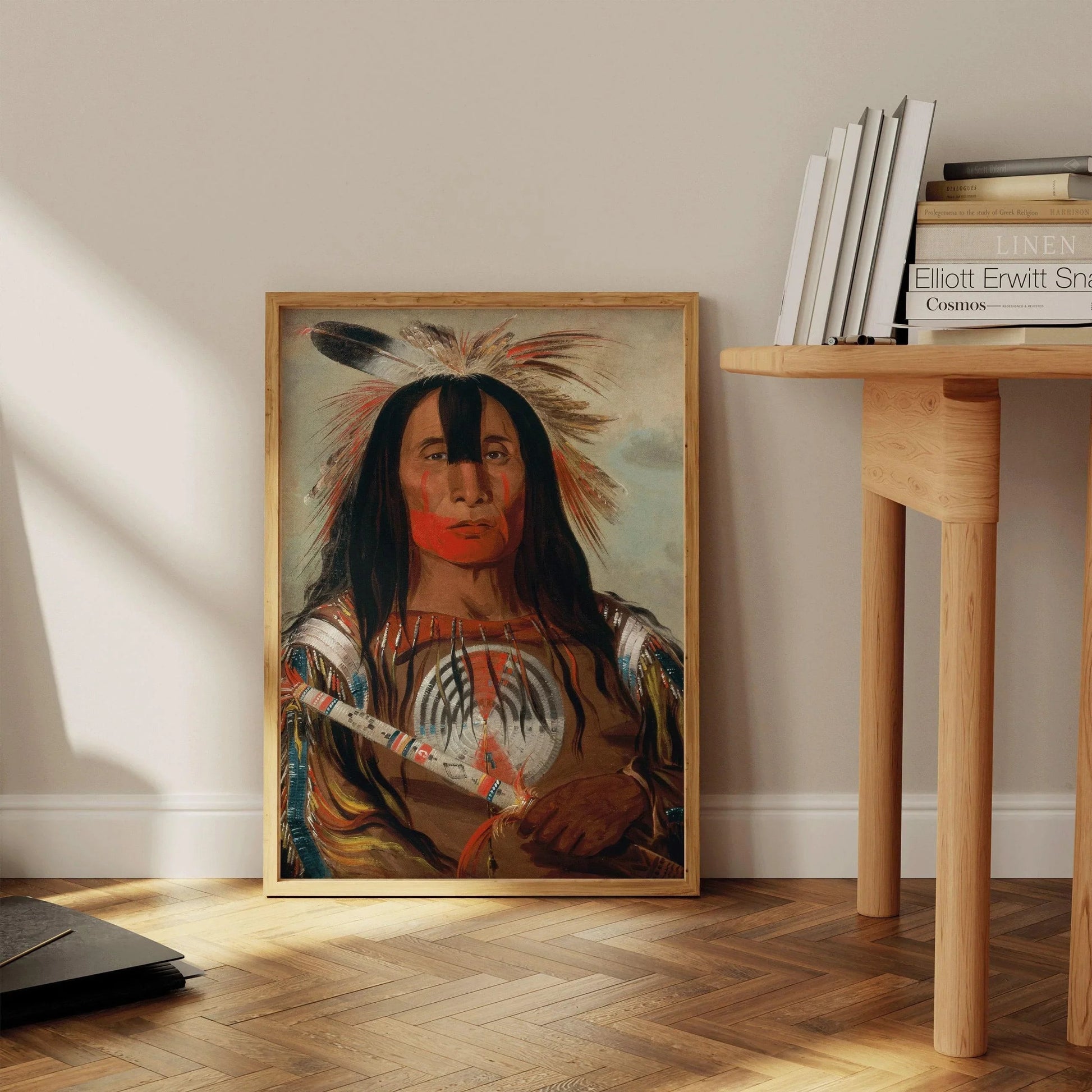 George Catlin - Blood Leader Stu-mick-o-s√∫cks | Famous Native American Aboriginal First Nations Art