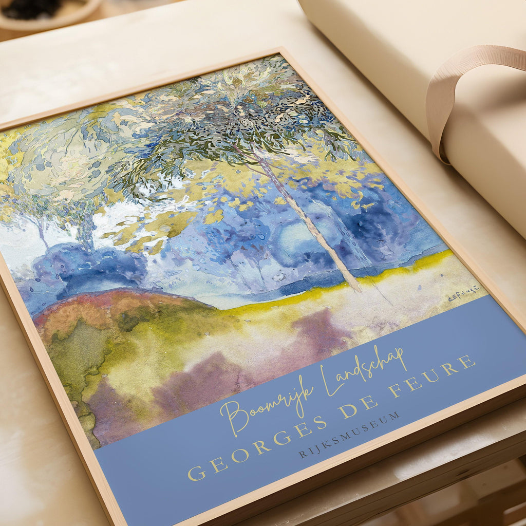 Georges de Feure - Boomrijk Landschap (Paysage arboré) | Peinture impressionniste classique (disponible encadrée ou non encadrée)