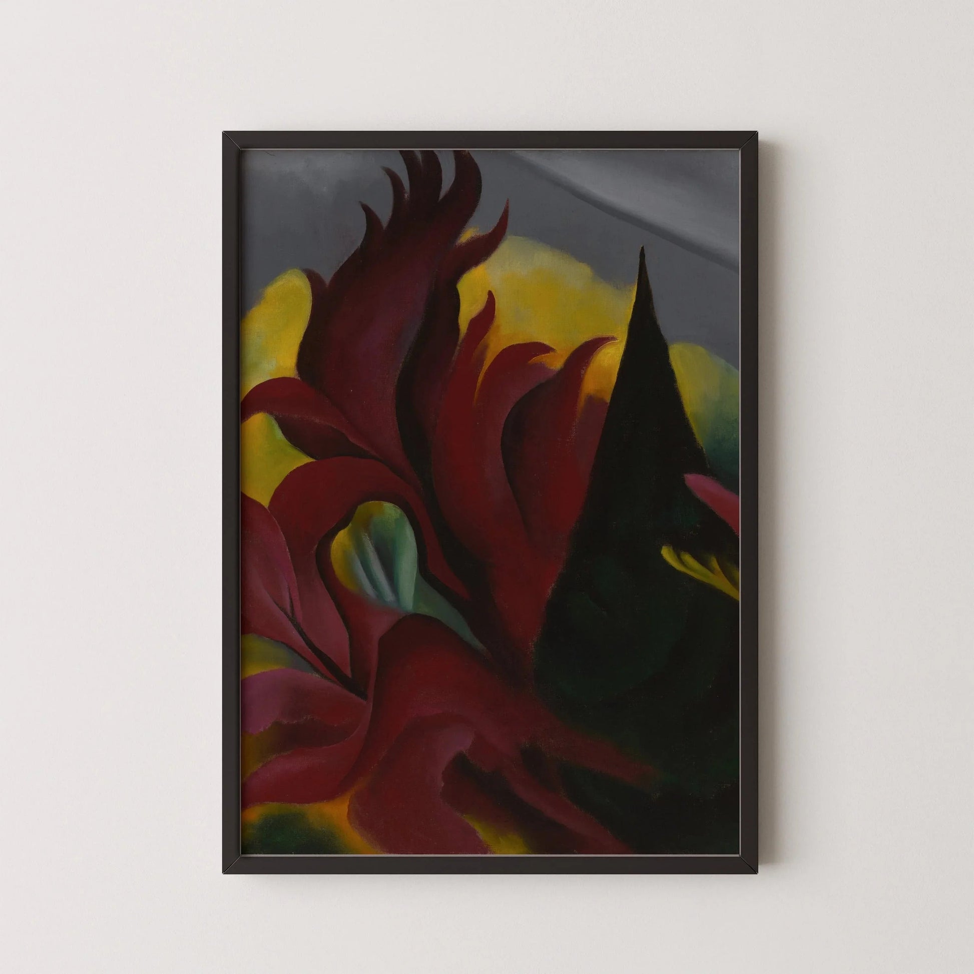 Georgia O'Keeffe - Érable rouge | L'étonnante peinture en reproduction giclée (disponible encadrée ou non encadrée)