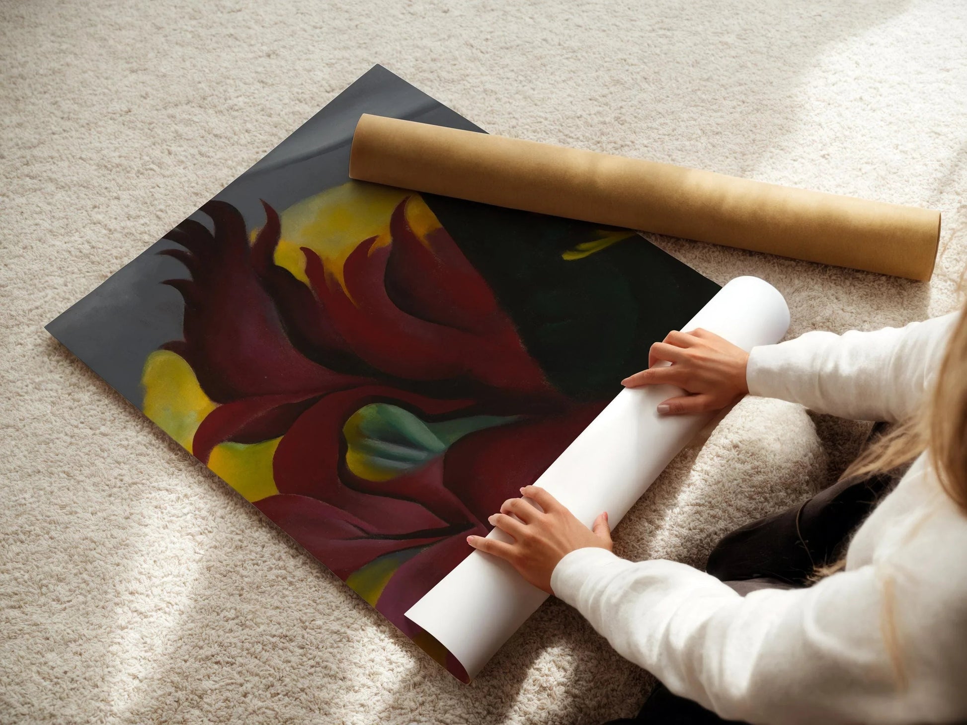 Georgia O'Keeffe - Érable rouge | L'étonnante peinture en reproduction giclée (disponible encadrée ou non encadrée)