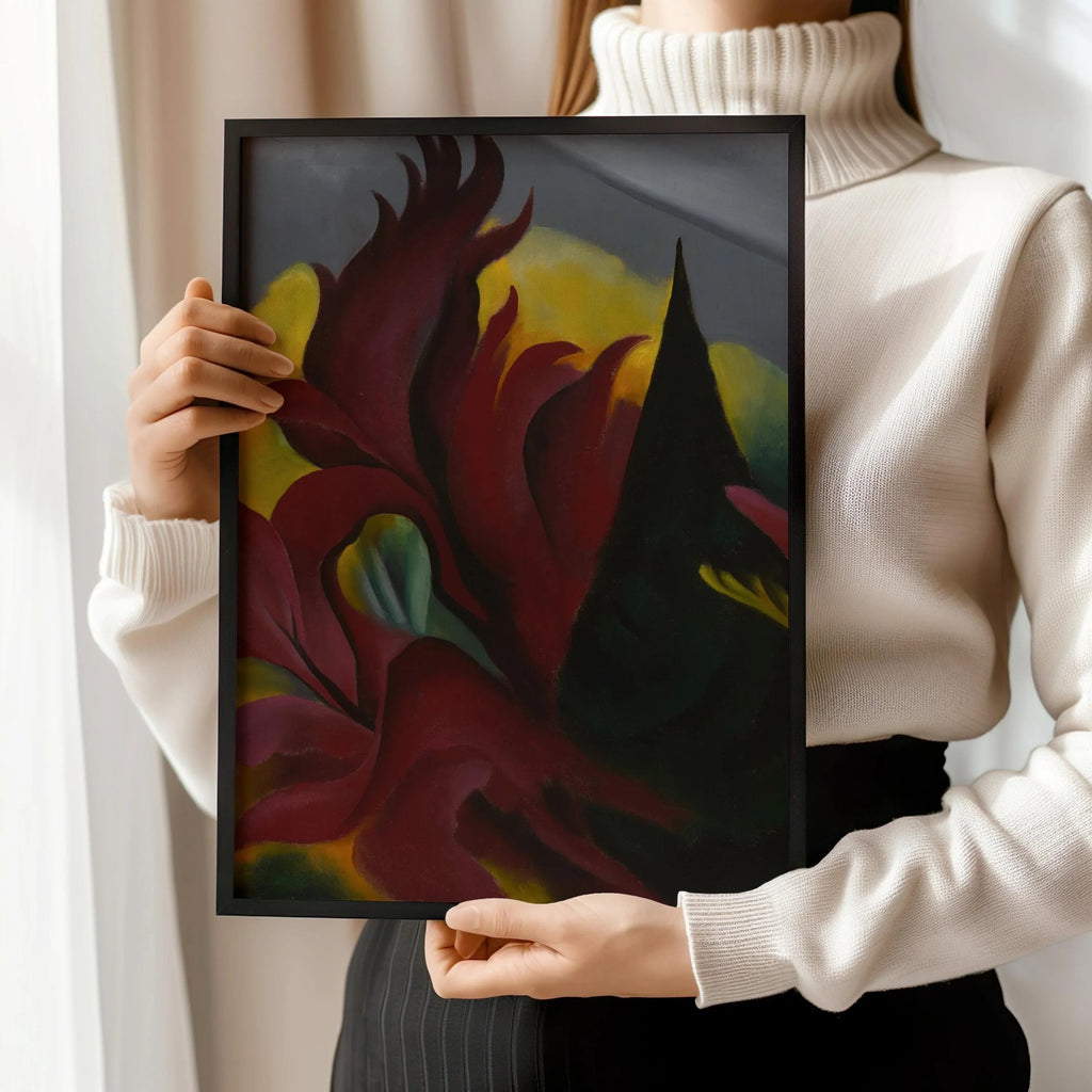 Georgia O'Keeffe - Érable rouge | L'étonnante peinture en reproduction giclée (disponible encadrée ou non encadrée)