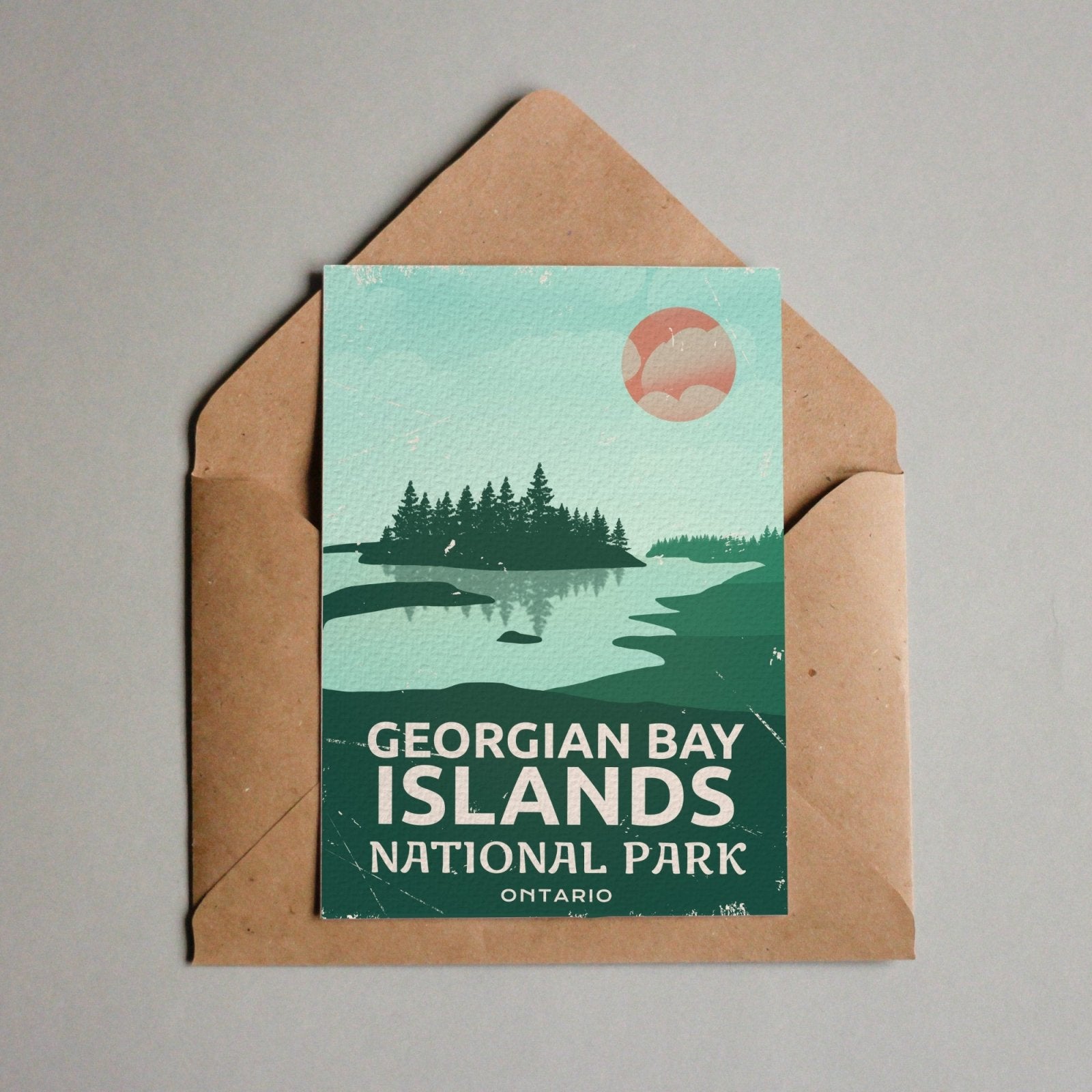 Carte postale du parc national des Îles de la baie Georgienne (Canada)