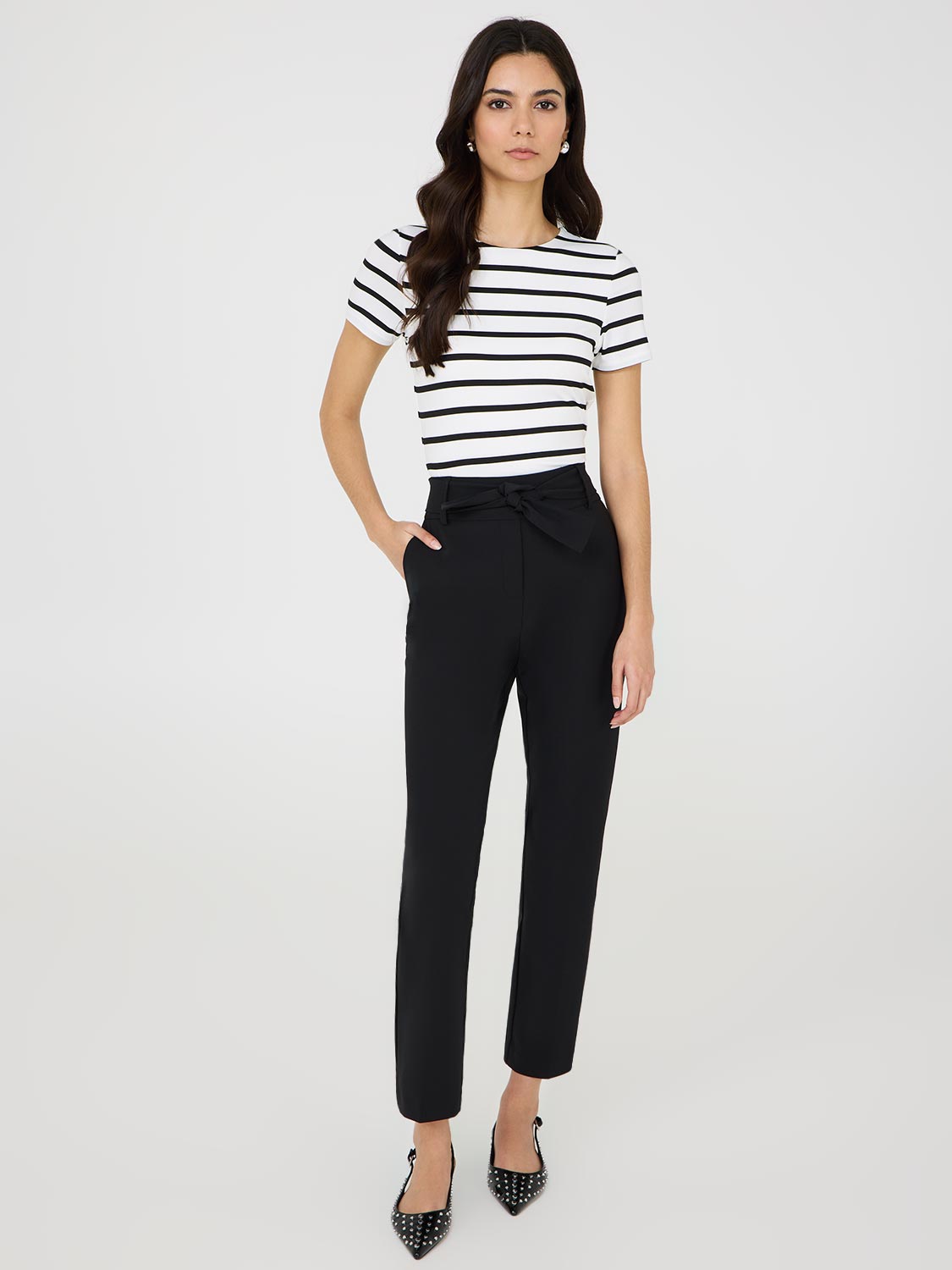 Pantalon slim avec ceinture