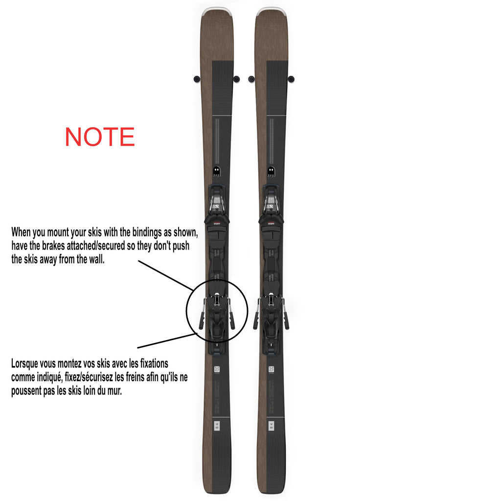 Supports muraux pour skis | Caoutchouc de qualité militaire minimal