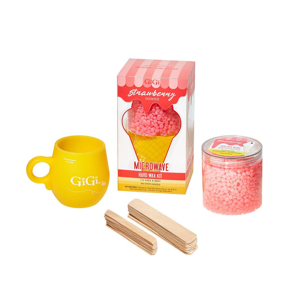 GiGi Strawberry Hard Wax Microwave Wax Kit