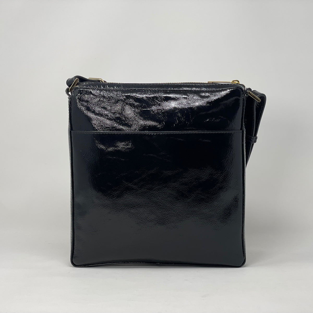 Black Patent Leather Shoulder Bag | Gisèle