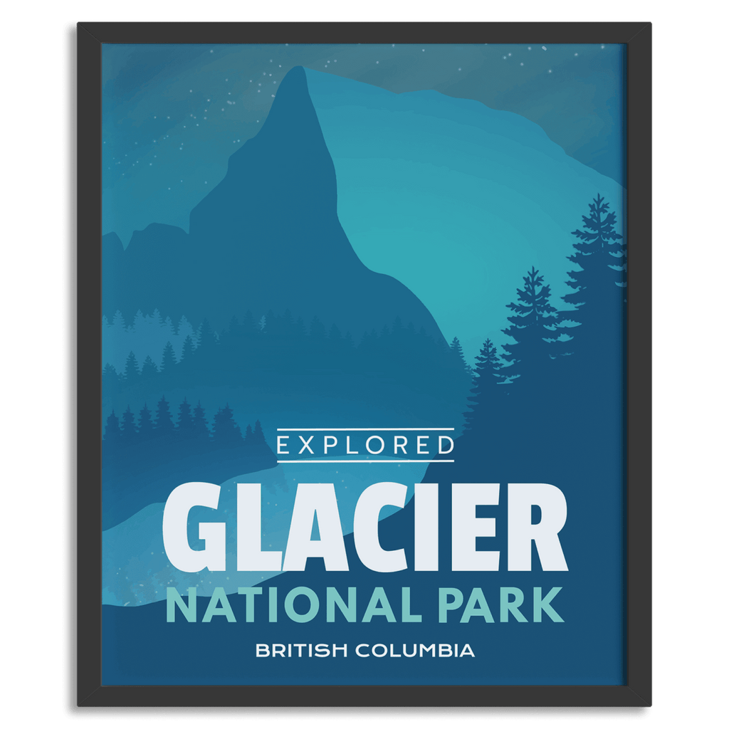 Affiche « Explorée » du parc national des Glaciers