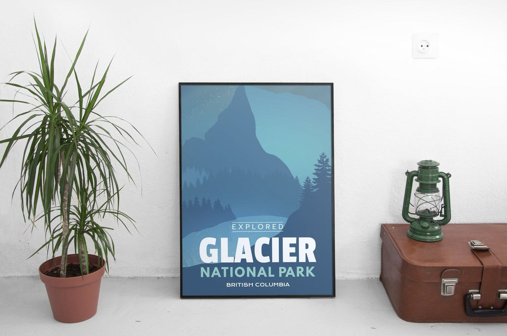 Affiche « Explorée » du parc national des Glaciers