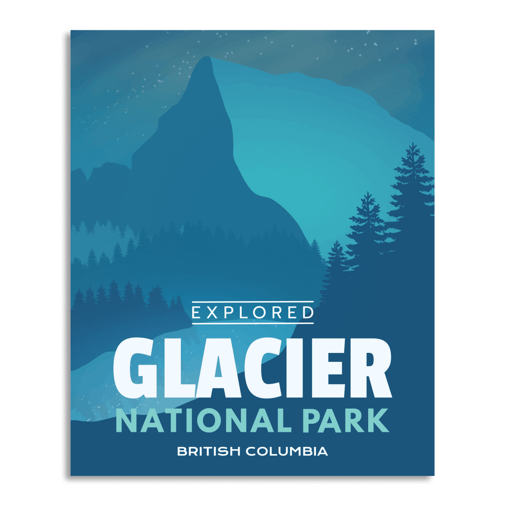 Affiche « Explorée » du parc national des Glaciers