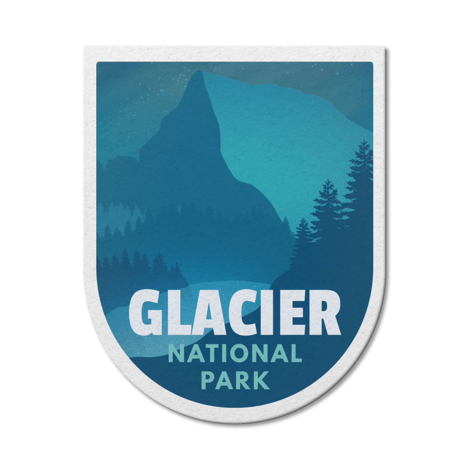 Autocollant en vinyle imperméable du parc national des Glaciers du Canada 