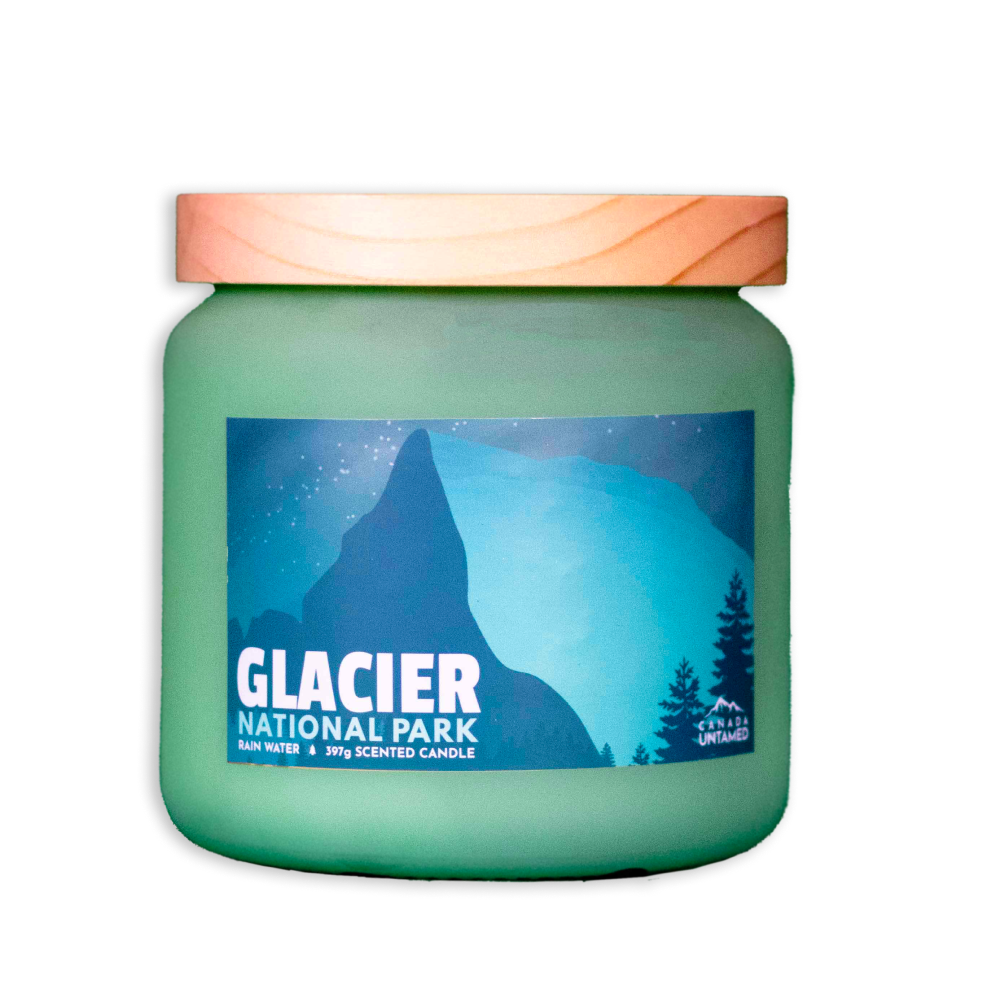 Bougie parfumée « EAU DE PLUIE » du parc national des Glaciers