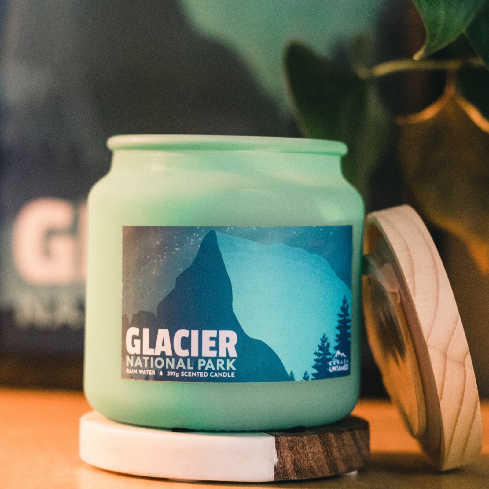 Bougie parfumée « EAU DE PLUIE » du parc national des Glaciers