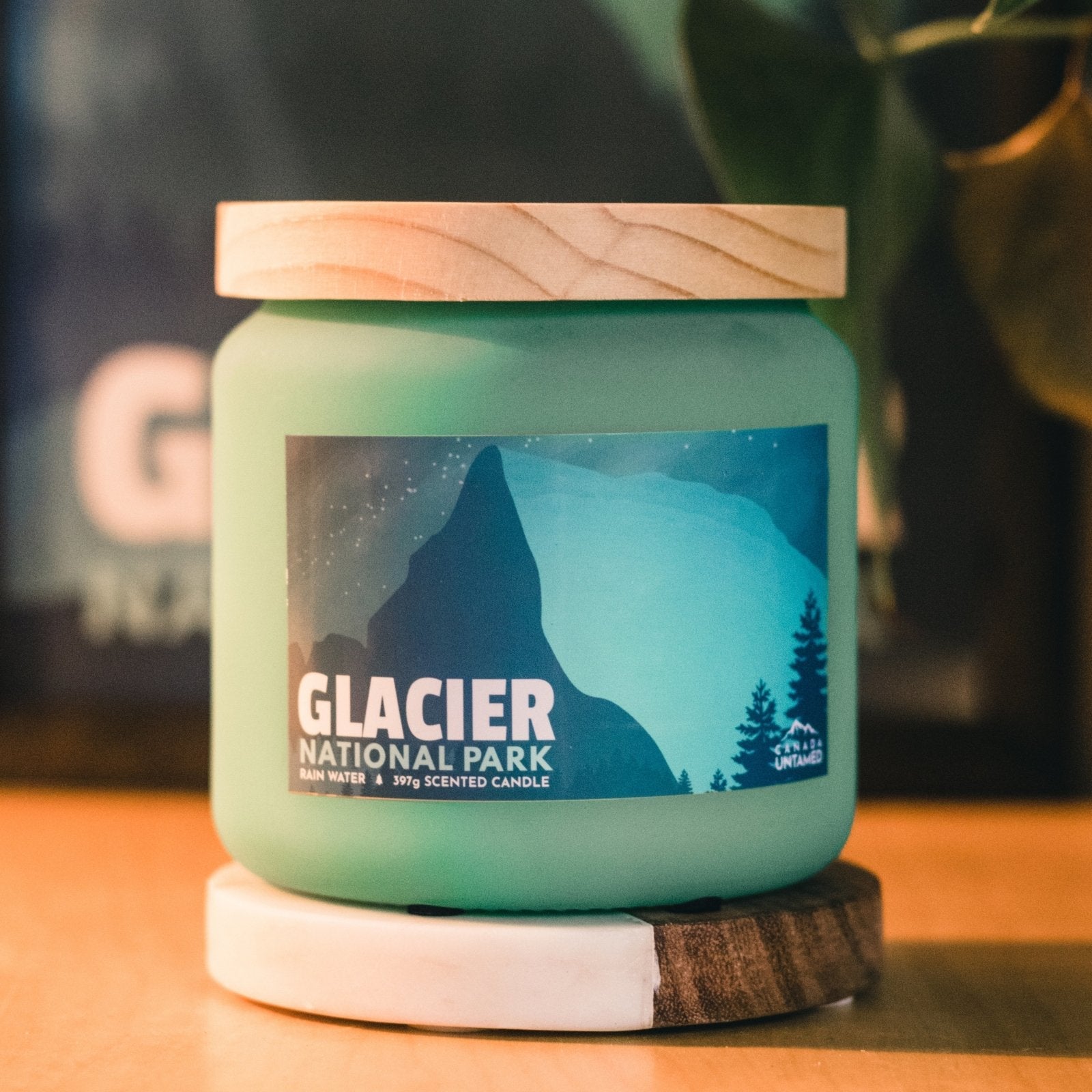 Bougie parfumée « EAU DE PLUIE » du parc national des Glaciers