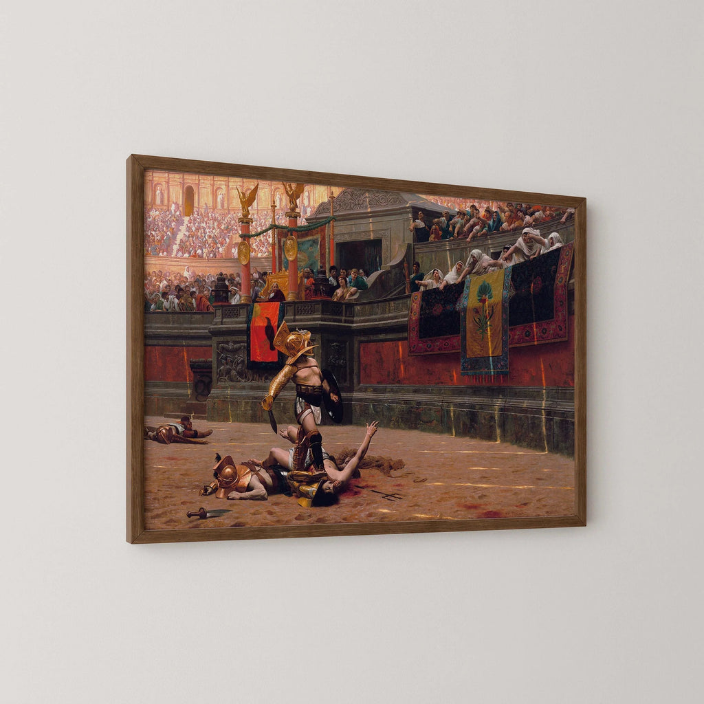 Tableau de gladiateurs : Jean-Léon Gérmé, scène de bataille romaine épique (encadré ou non encadré)