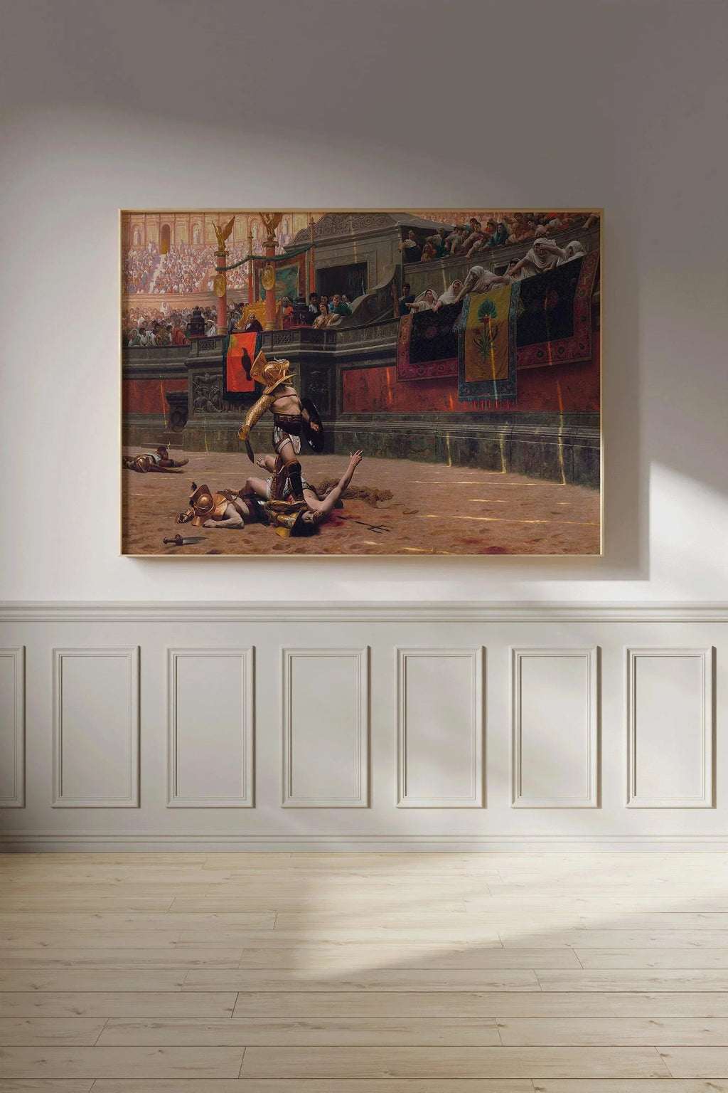 Tableau de gladiateurs : Jean-Léon Gérmé, scène de bataille romaine épique (encadré ou non encadré)