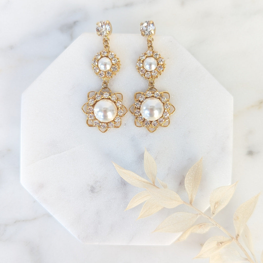 HYACINTH Filigree Bridal Earrings