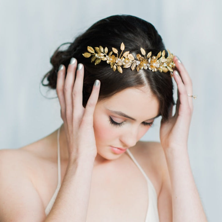 MILLICENT Leaf Bridal Crown