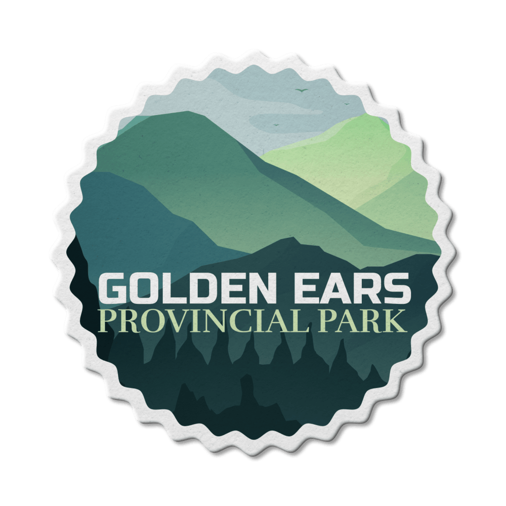 Autocollant en vinyle imperméable du parc provincial Golden Ears en Colombie-Britannique 