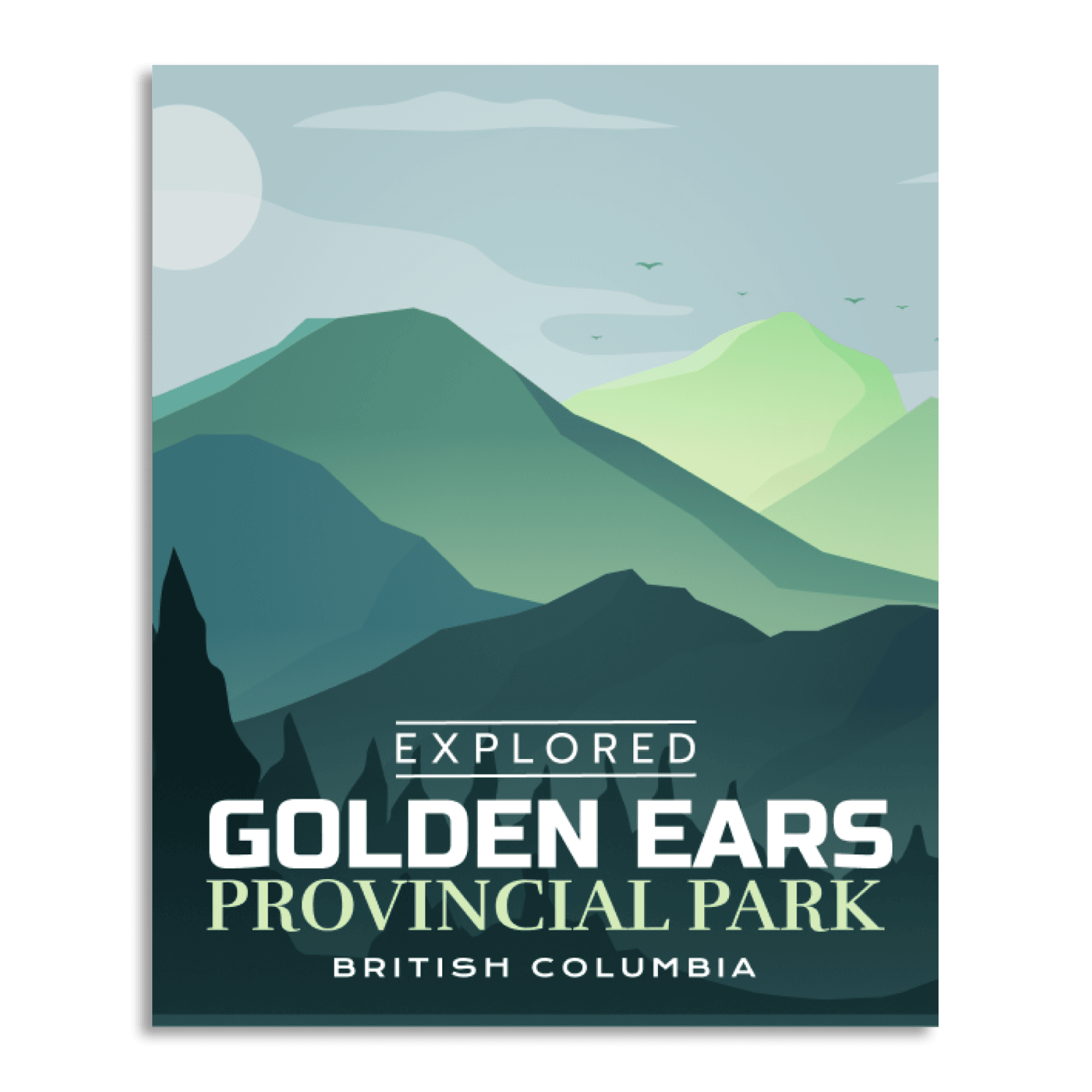 Affiche « Explorée » du parc provincial Golden Ears