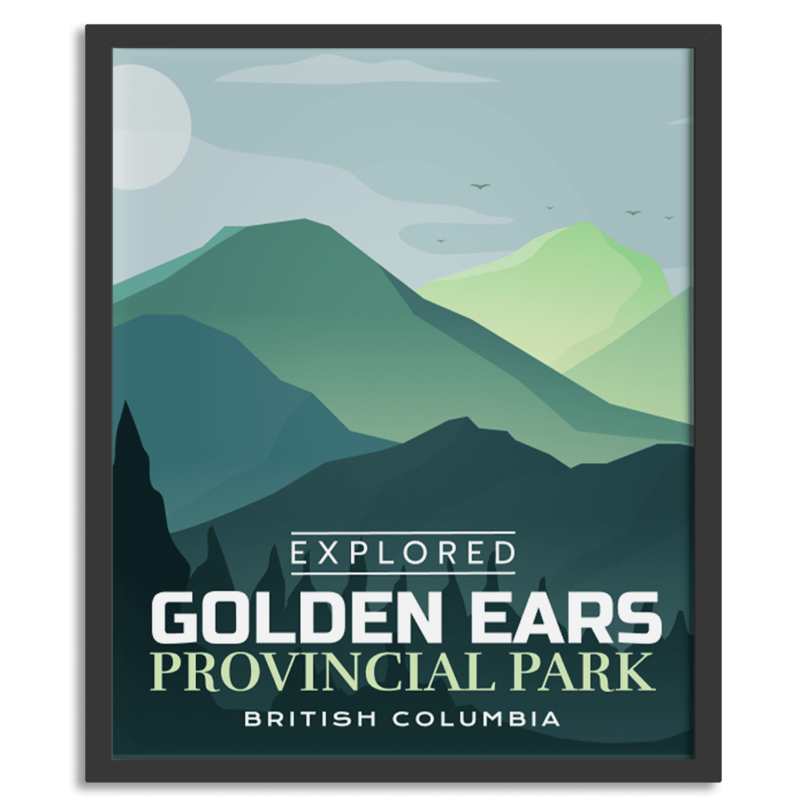 Affiche « Explorée » du parc provincial Golden Ears
