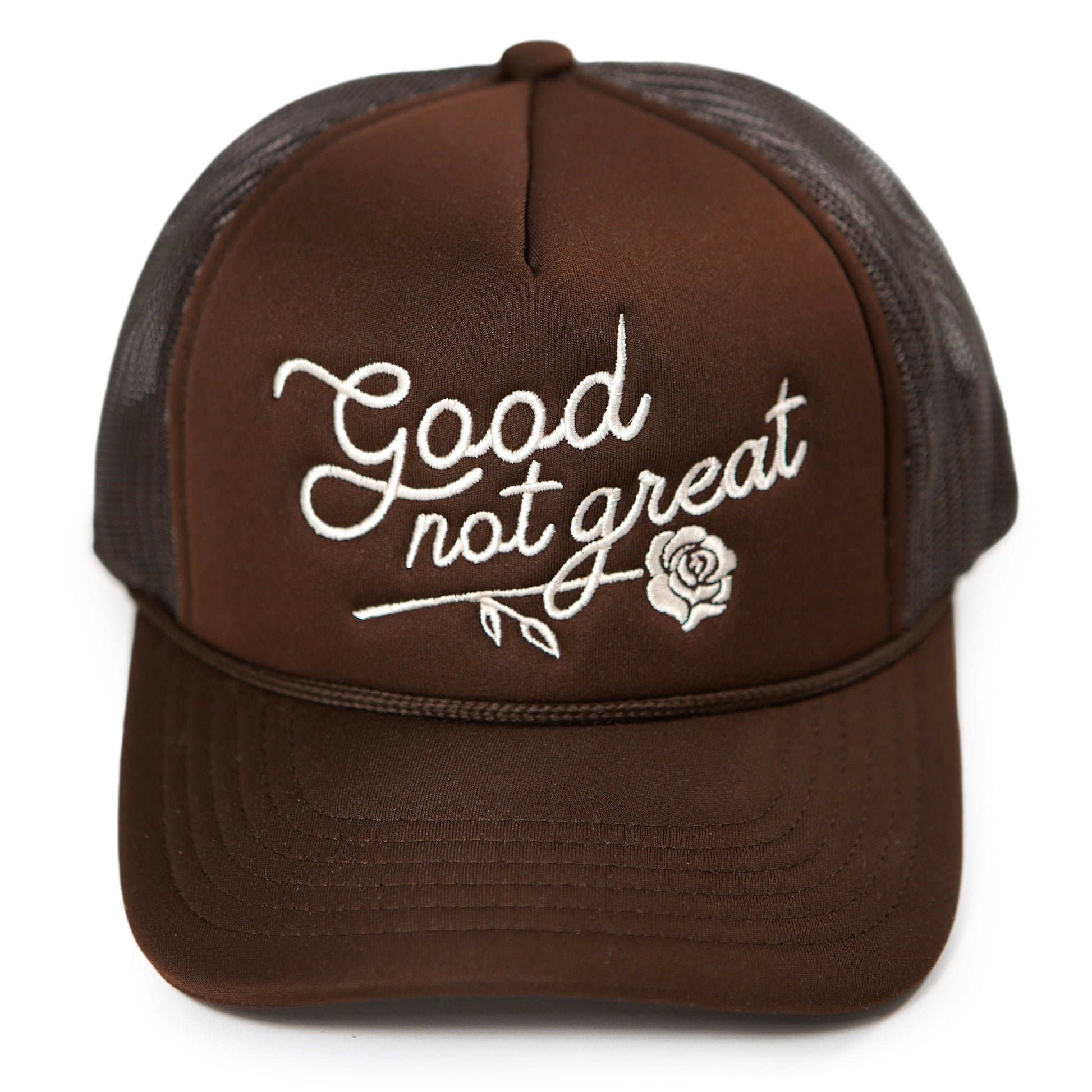 Casquette de camionneur en mousse, bonne et pas excellente