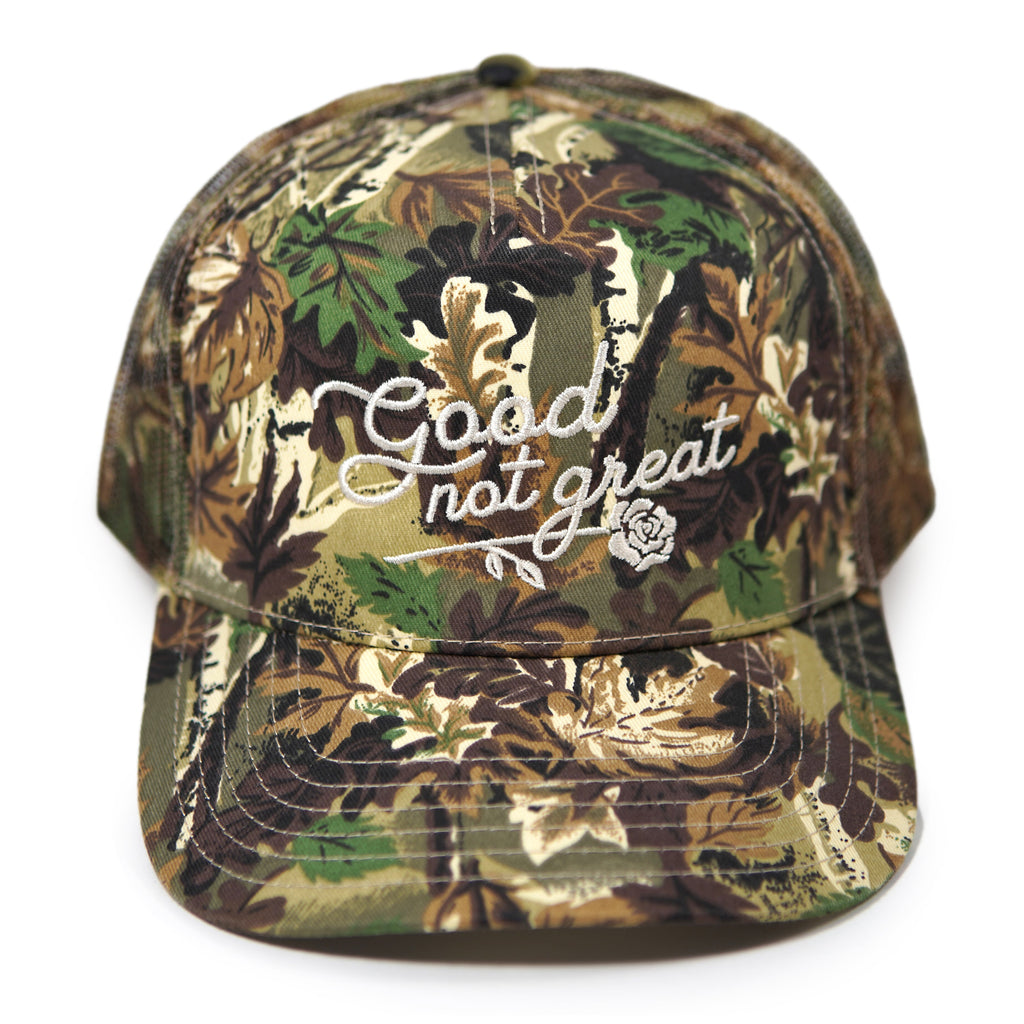 Good Not Great Camo Trucker Hat