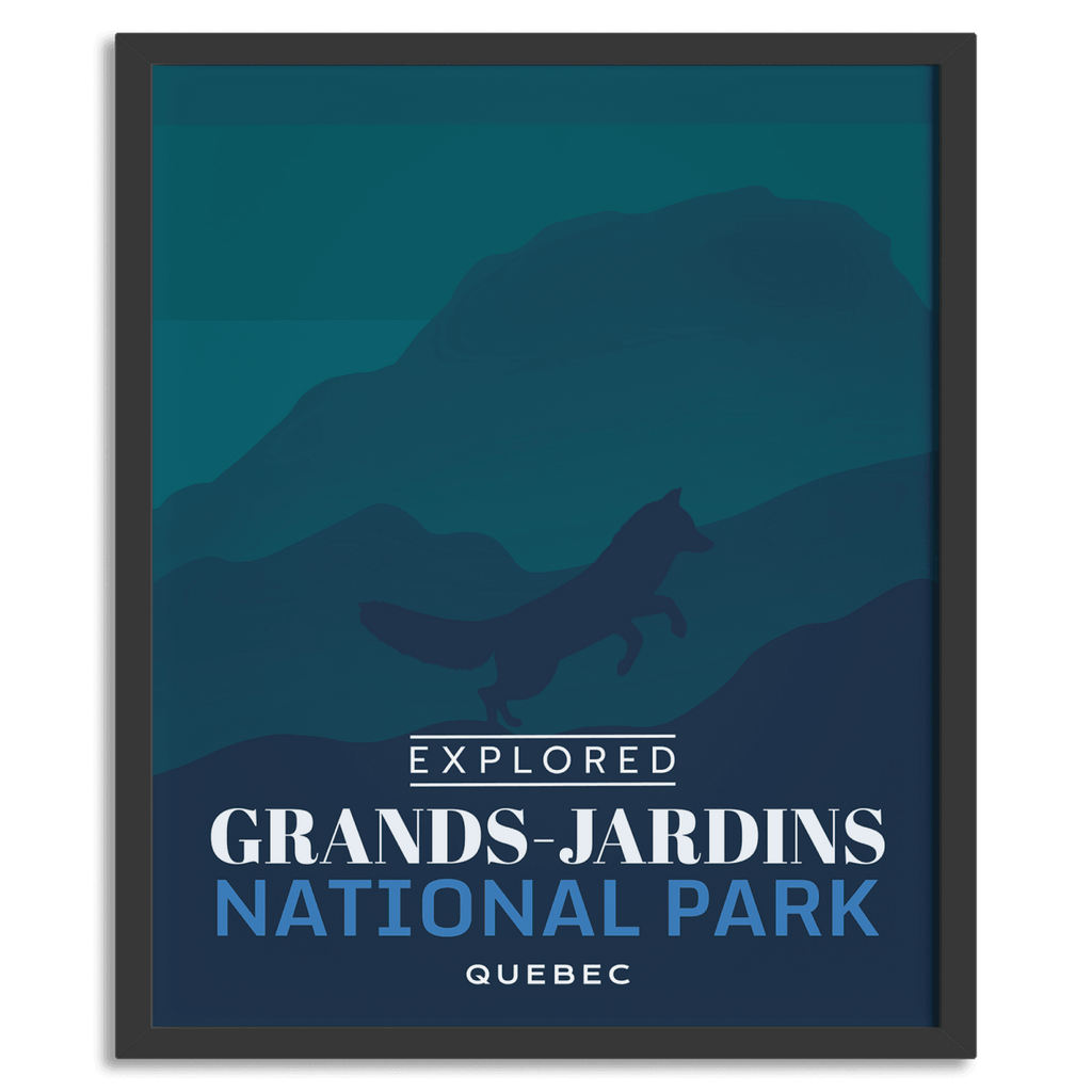 Affiche « Exploré » du parc national des Grands-Jardins