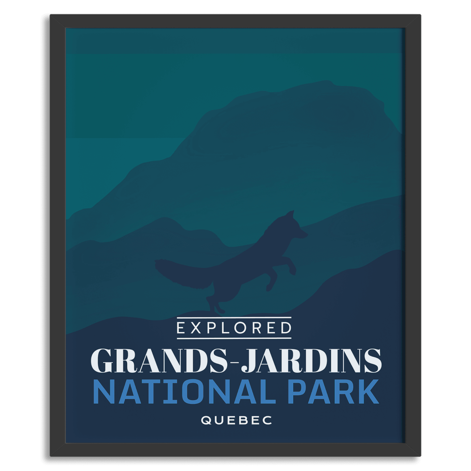 Affiche « Exploré » du parc national des Grands-Jardins