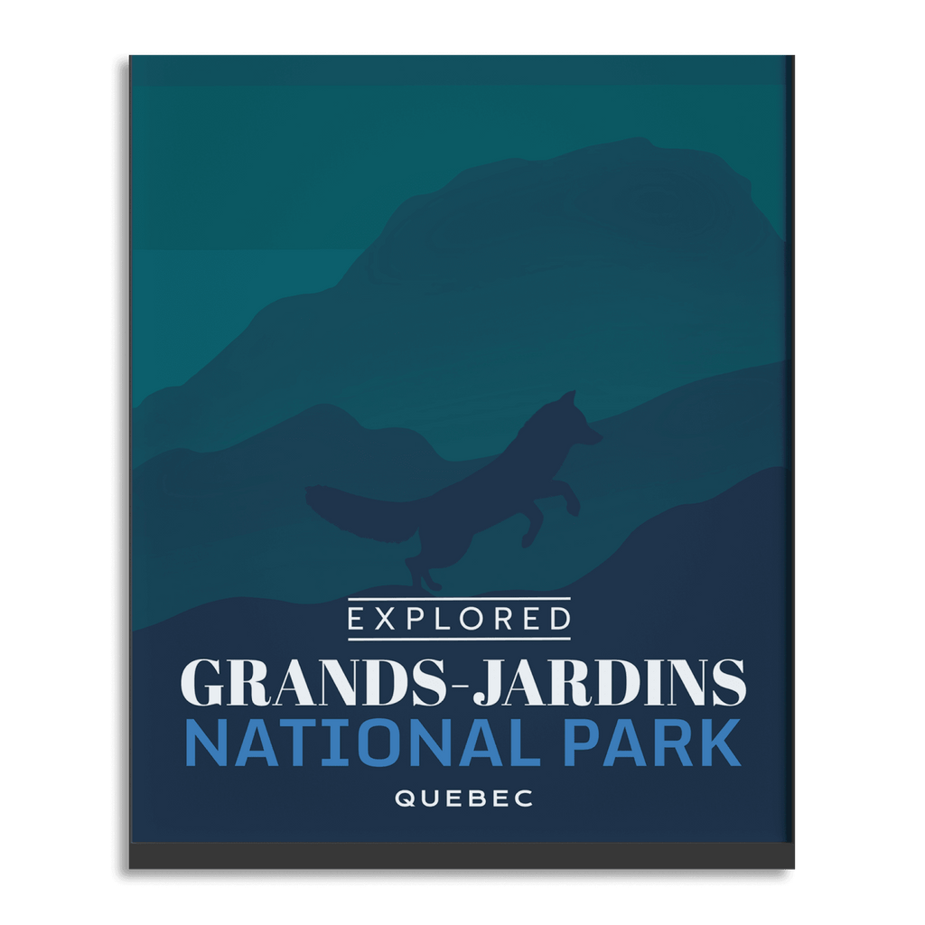 Affiche « Exploré » du parc national des Grands-Jardins