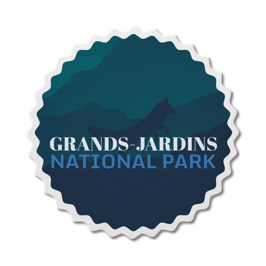 Autocollant en vinyle imperméable du parc national des Grands-Jardins, Québec 