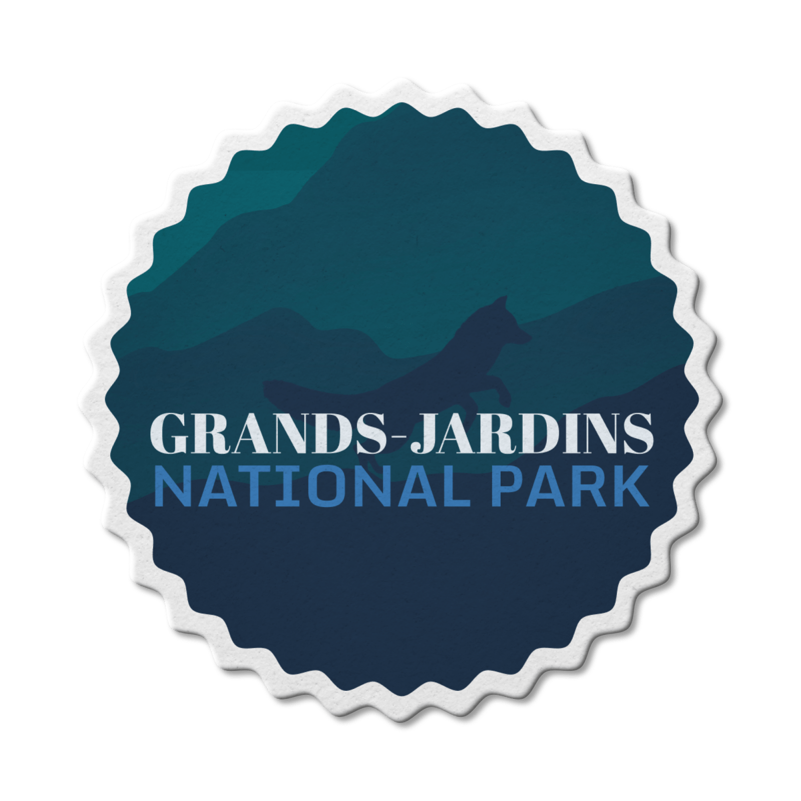 Autocollant en vinyle imperméable du parc national des Grands-Jardins, Québec 