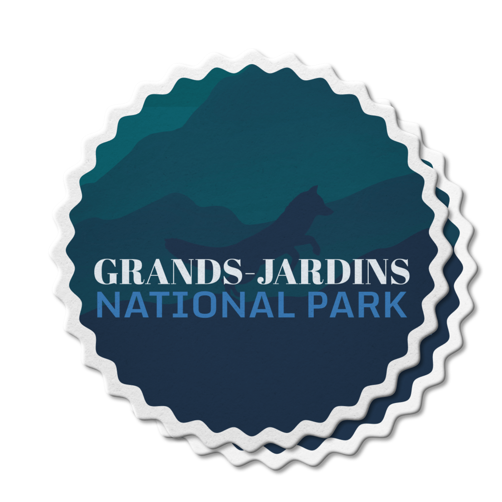Autocollant en vinyle imperméable du parc national des Grands-Jardins, Québec 