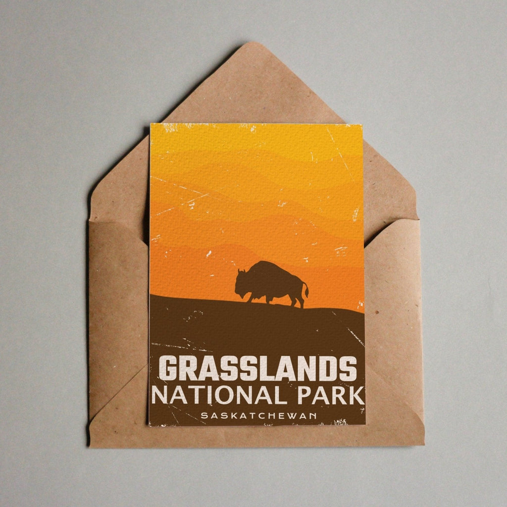 Carte postale du parc national des Prairies du Canada
