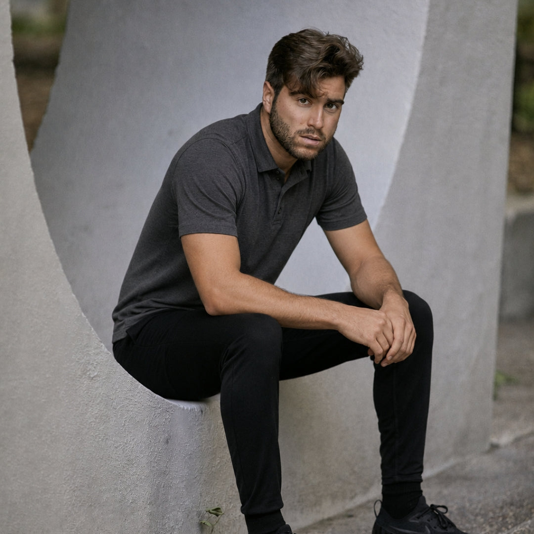 Polo de golf homme 100 % laine mérinos (avec poche) 175 g/m² - Léger 