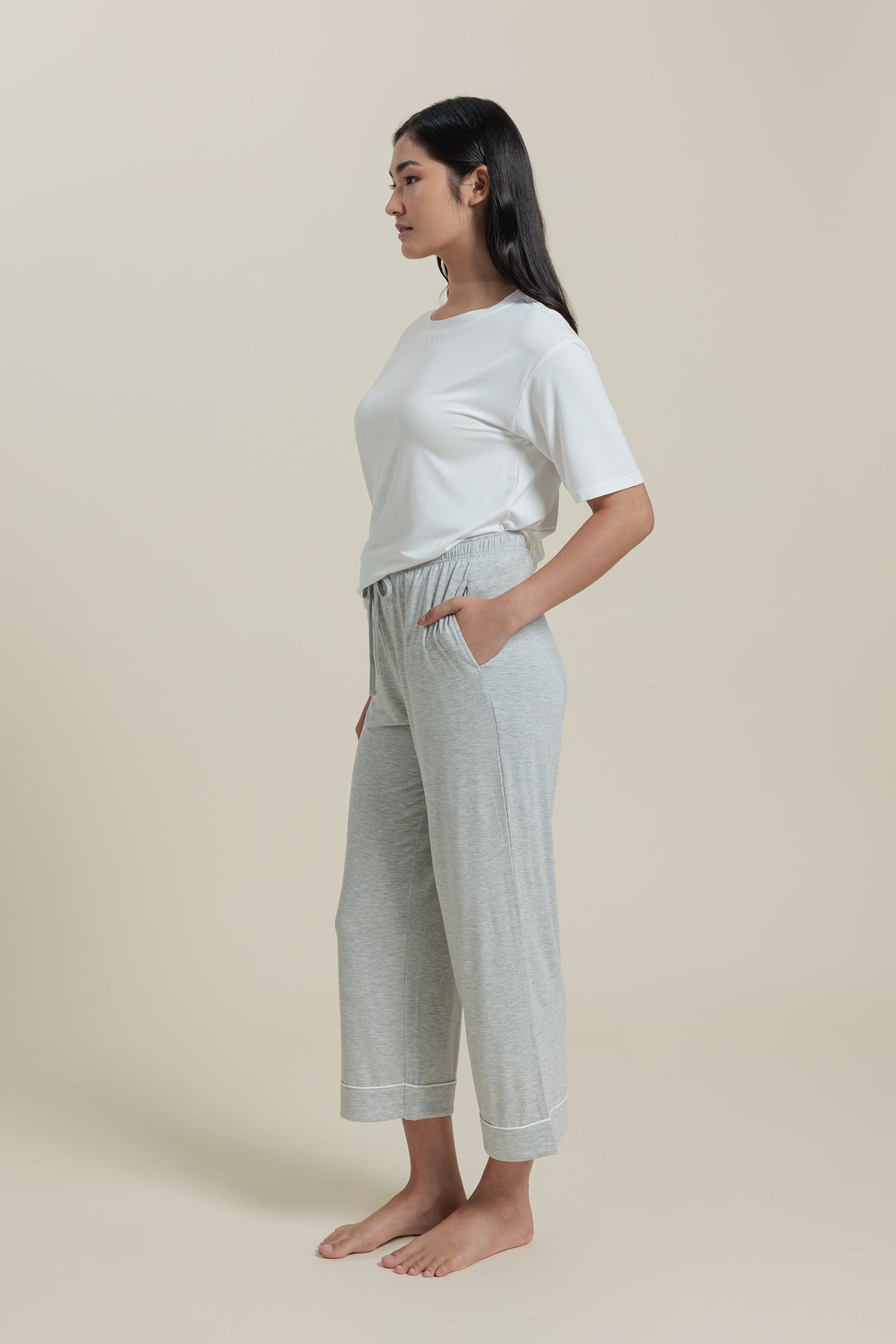 Pantalon de pyjama court en bambou
