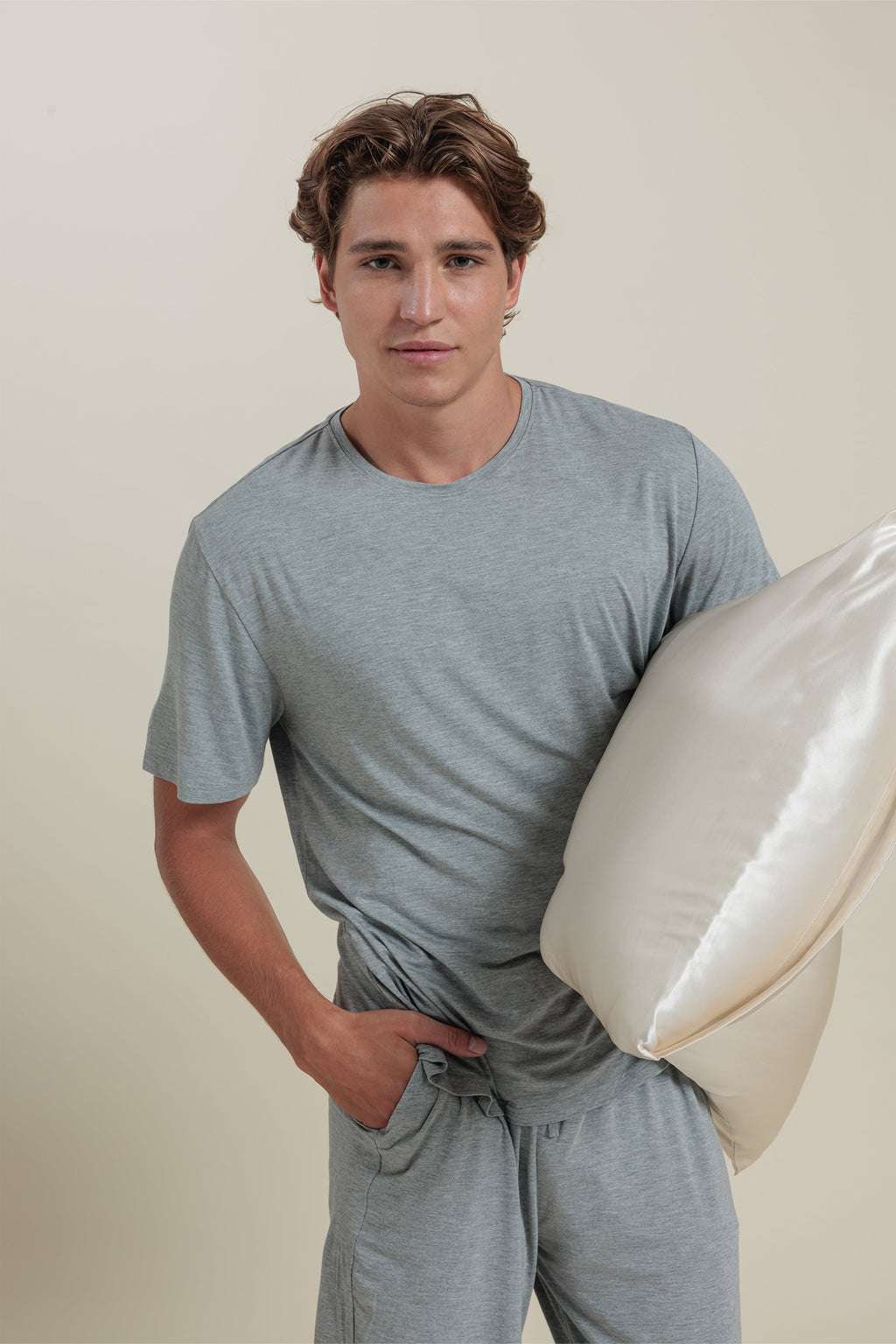 Sleepwear Set Men’s Bamboo Tee & Shorts Set