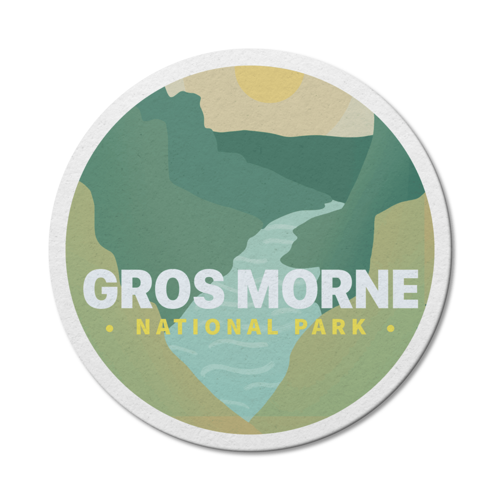 Autocollant en vinyle imperméable du parc national Gros-Morne au Canada 